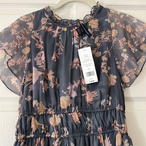 French Connection Diana Floral Midi Dress NWTG/ Chiffon size 6
